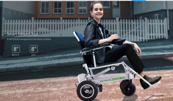 Elektrický invalidní vozík Airwheel H3PS Dálkově ovládaný až na 20m 19,5 kg.